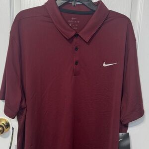 Nike Men's Burgundy Polo Short Sleeve Shirt Dry-Fit XXL NWT